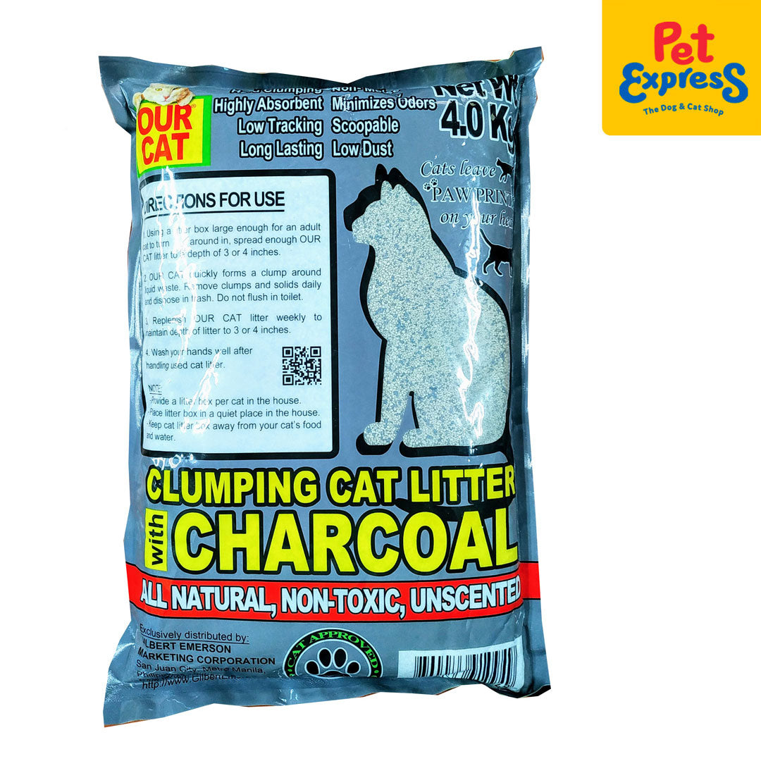 Our Cat Clumping Charcoal Cat Litter 4kg Pet Express