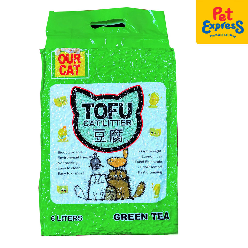 Our Cat Tofu Green Tea Cat Litter 6L Pet Express