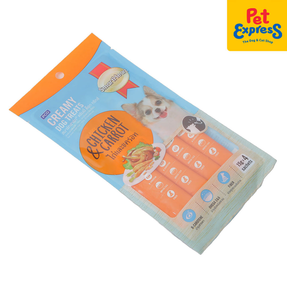 SmartHeart Creamy Chicken and Carrots Dog Treats 60g Pet Express