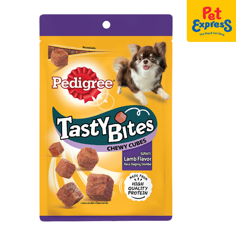 Pedigree Tasty Bites Chewy Cubes Lamb Dog Treats 50g_front
