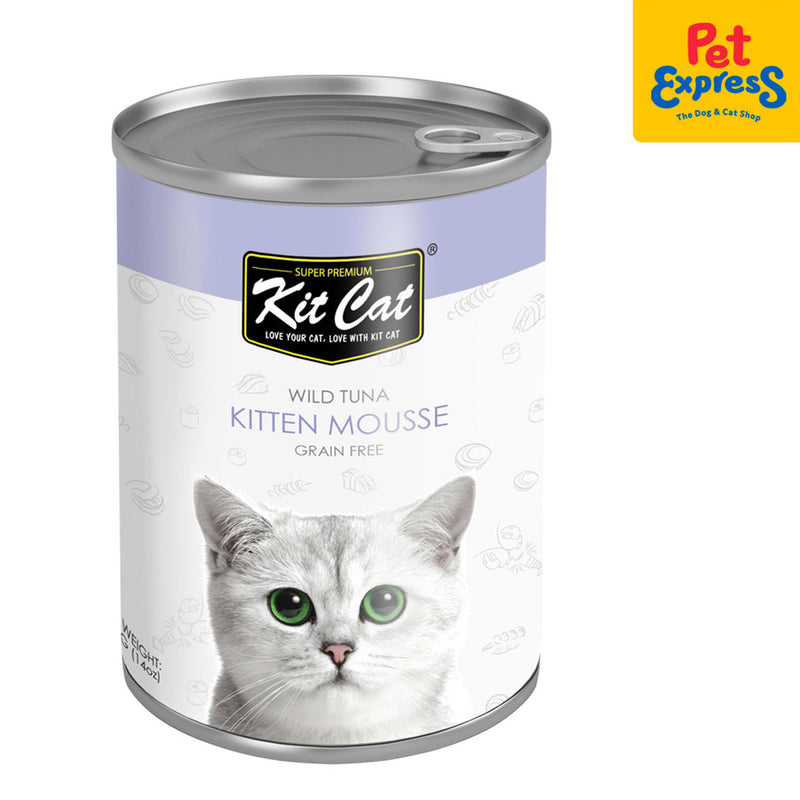 Kit Cat Grain Free Kitten Mousse Wet Cat Food 400g (2 cans)