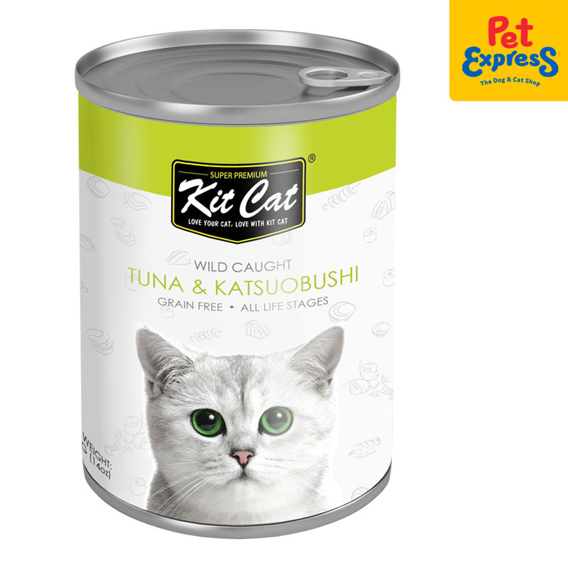 Kit Cat Grain Free Tuna and Katsoubushi Wet Cat Food 400g (2 cans)