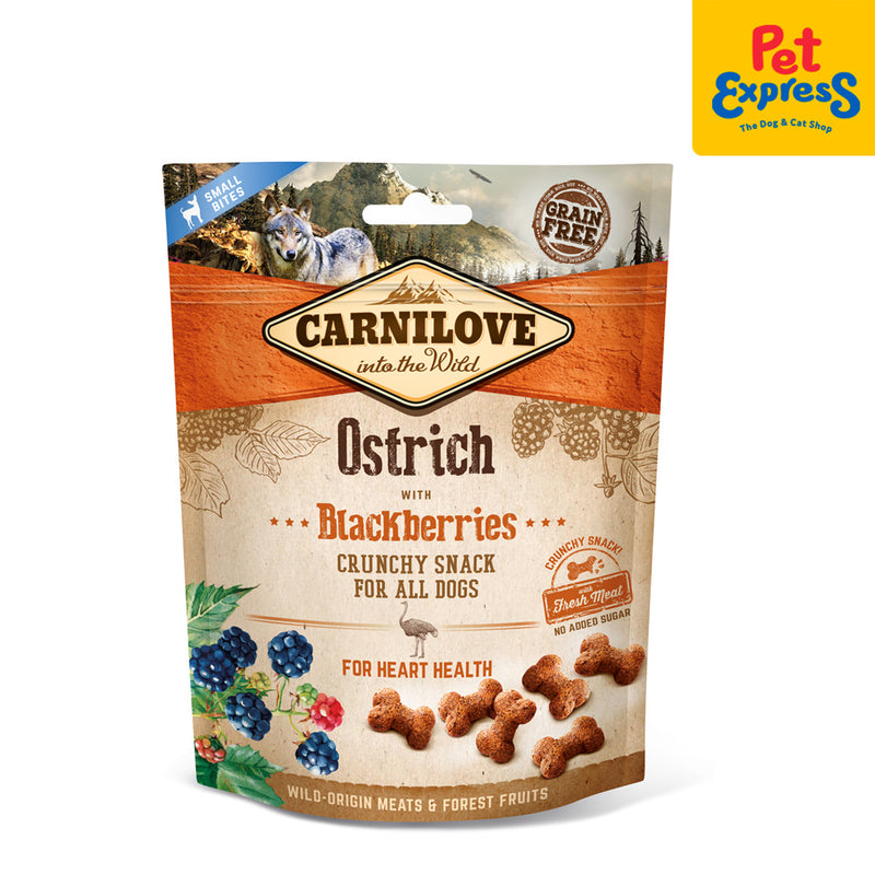 Carnilove Crunchy Snack Ostrich with Blackberries Dog Treats 200g