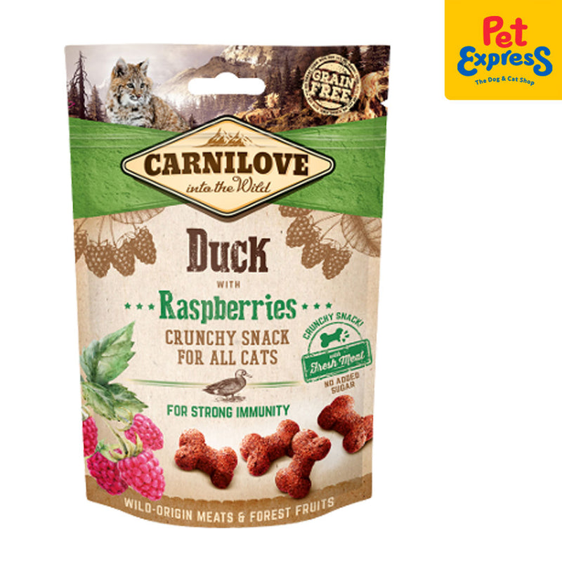 Carnilove Crunchy Snack Duck with Raspberries Cat Treats 50g
