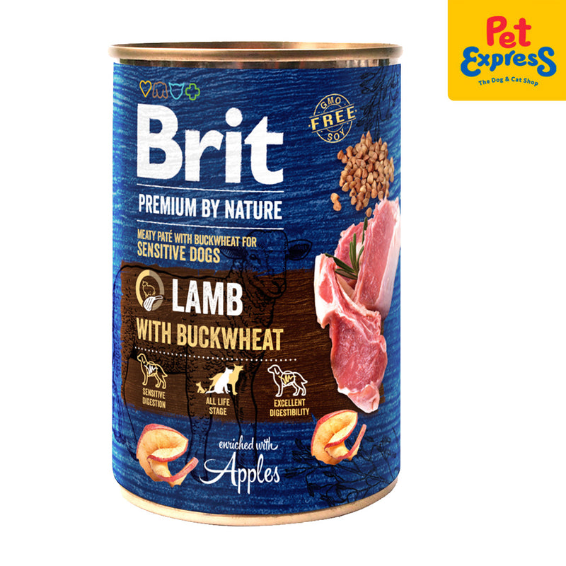 Brit Premium by Nature Lamb with Buckwheat Sensitive Wet Dog Food 400g (2 cans)