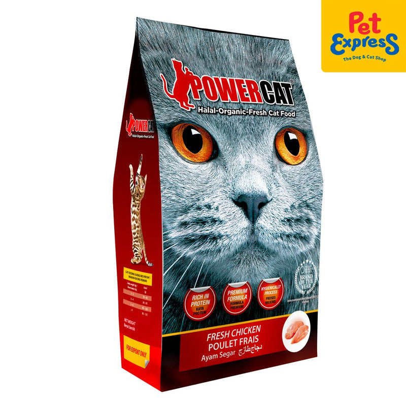 Power Cat Fresh Chicken Dry Cat Food 1.2kg_side