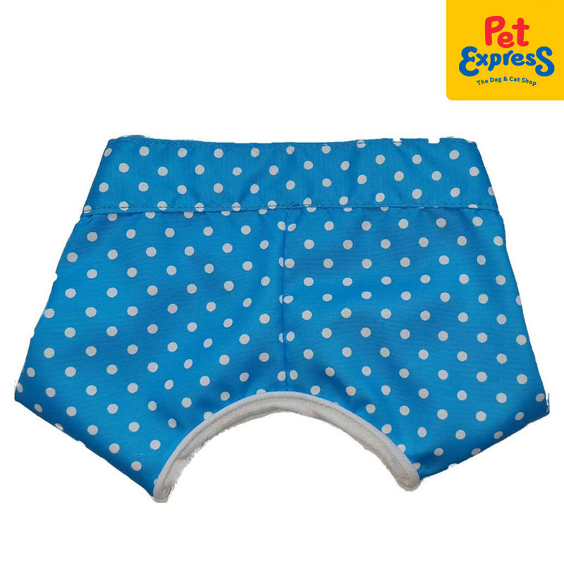 Pawsh Couture Board Shorts Blue Polka Dog Apparel