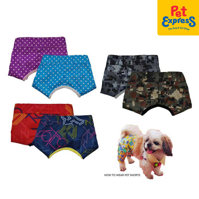 Pawsh Couture Board Shorts Blue Polka Dog Apparel