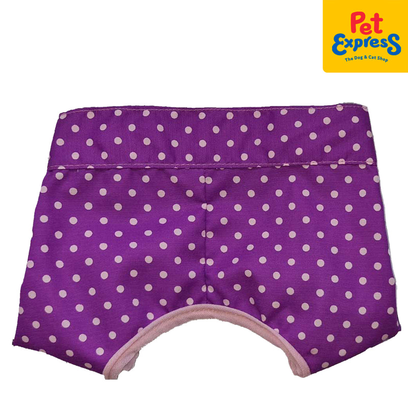 Pawsh Couture Board Shorts Purple Polka Dog Apparel