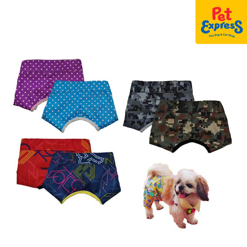 Pawsh Couture Board Shorts Purple Polka Dog Apparel