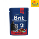 Brit Premium Beef Stew and Peas Wet Cat Food 100g (24 pouches)_front