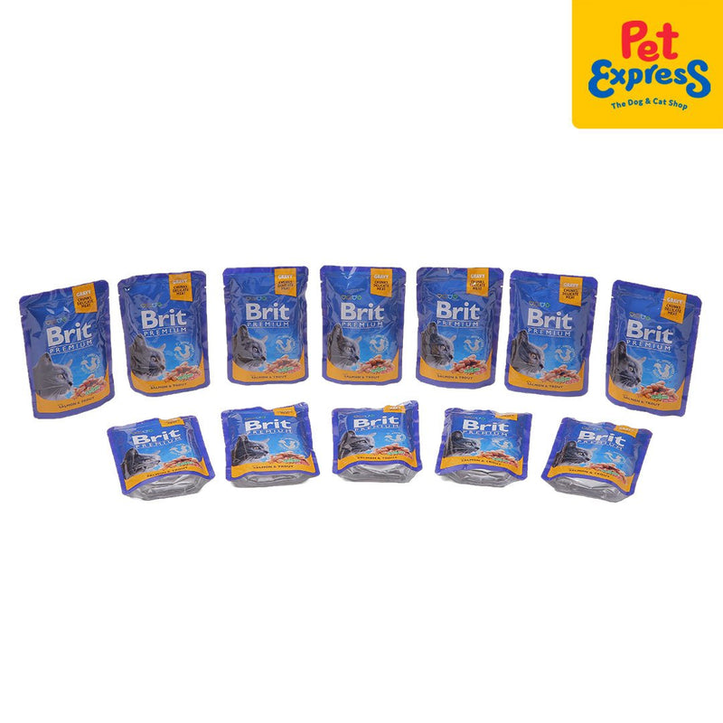Brit Premium Salmon and Trout Wet Cat Food 100g (24 pouches)