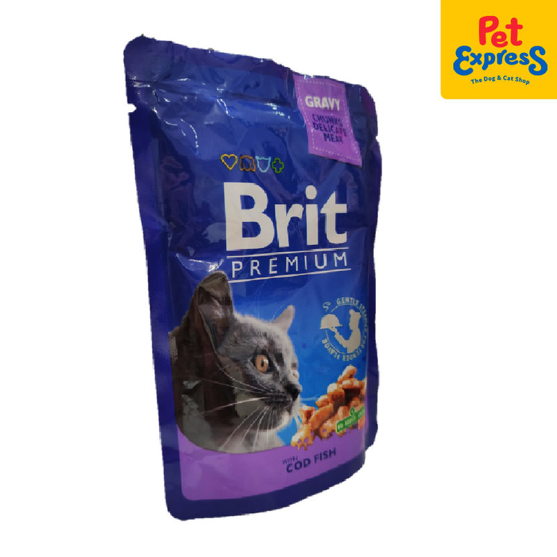 Brit Premium Cod Fish Wet Cat Food 100g (24 pouches)