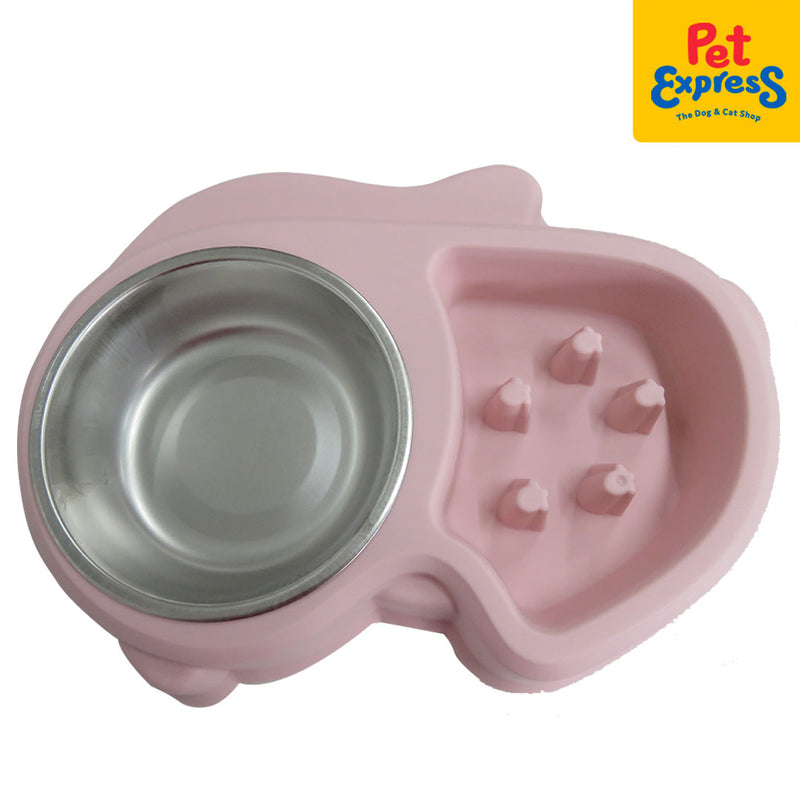 Approved Dog Bowl Squirrel Shape Pink 4135