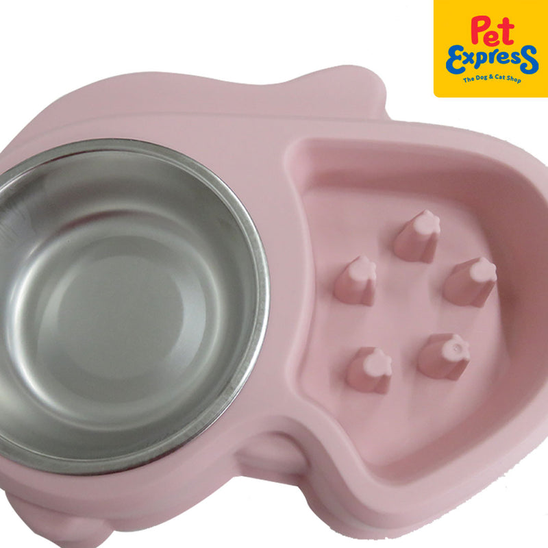 Approved Dog Bowl Squirrel Shape Pink 4135