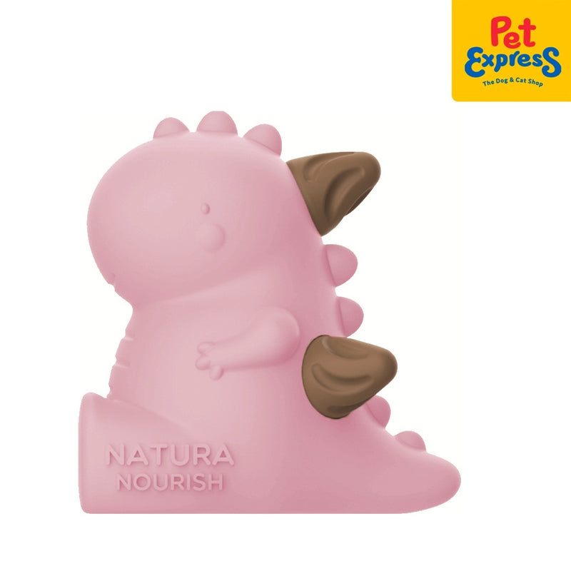 Natura Nourish Treatricks 2-in-1 Baby T-Rex Treats Dispensing Dog Toy Pink