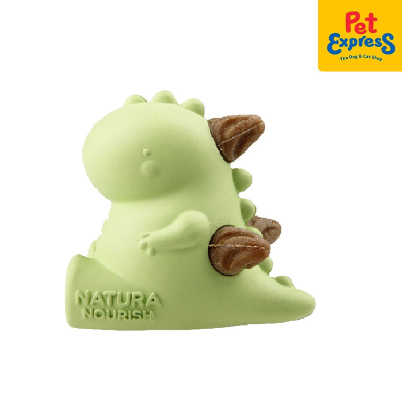 Natura Nourish Treatricks 2-in-1 Baby T-Rex Treats Dispensing Dog Toy Green