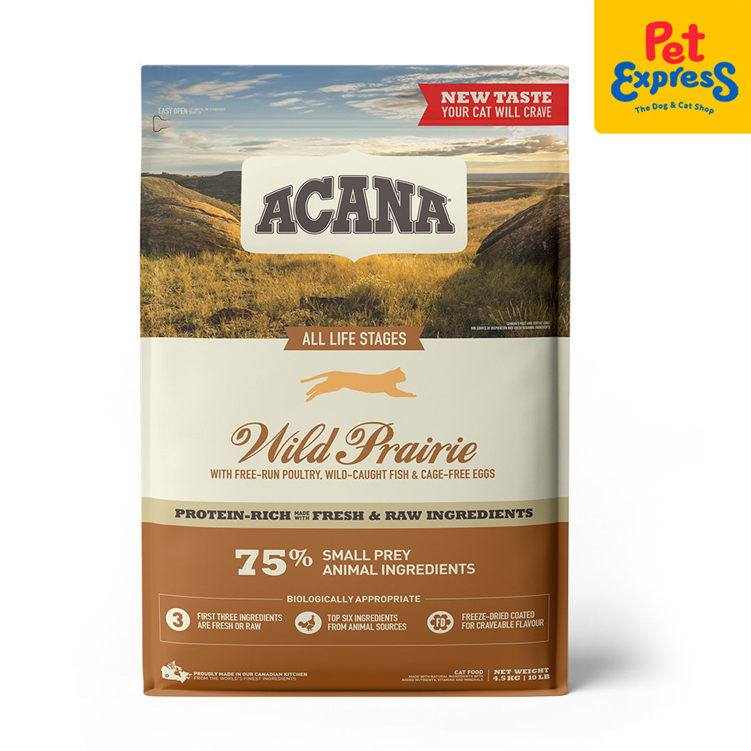 Acana Wild Prairie Kitten and Cat Dry Cat Food 4.5kg | Pet Express