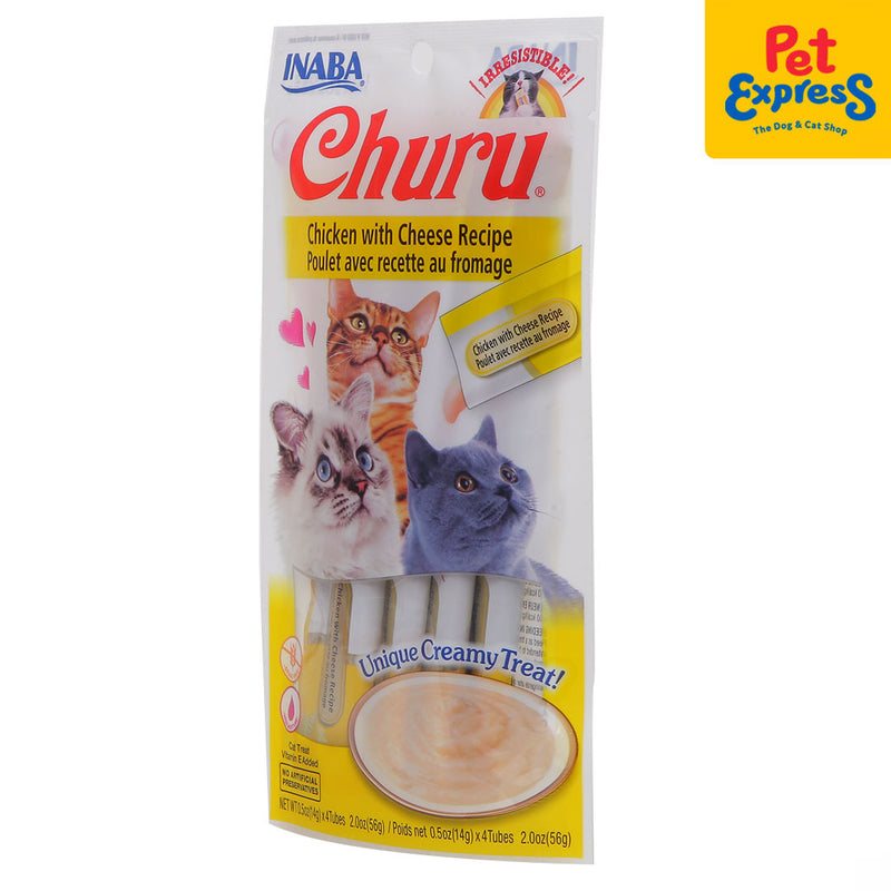 Inaba Churu Chicken with Cheese Recipe Sticks Cat Treats 14gx4 (USA-607B)