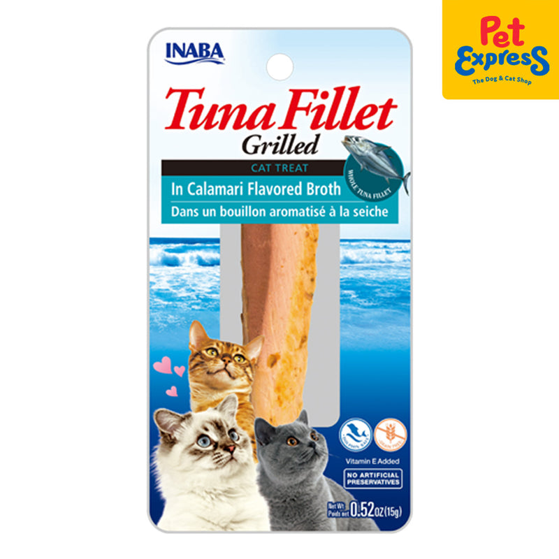 Inaba Grilled Tuna Fillet in Calamari Broth Cat Treats 15g (USA-508A)