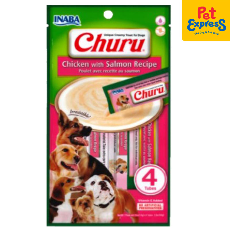 Inaba Churu Chicken with Salmon Recipe Dog Treats 14gx4 (USD-613)