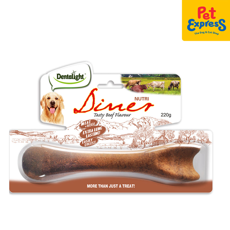 Dentalight Nutri Diner Tasty Beef Dog Treats 220g Pet Express