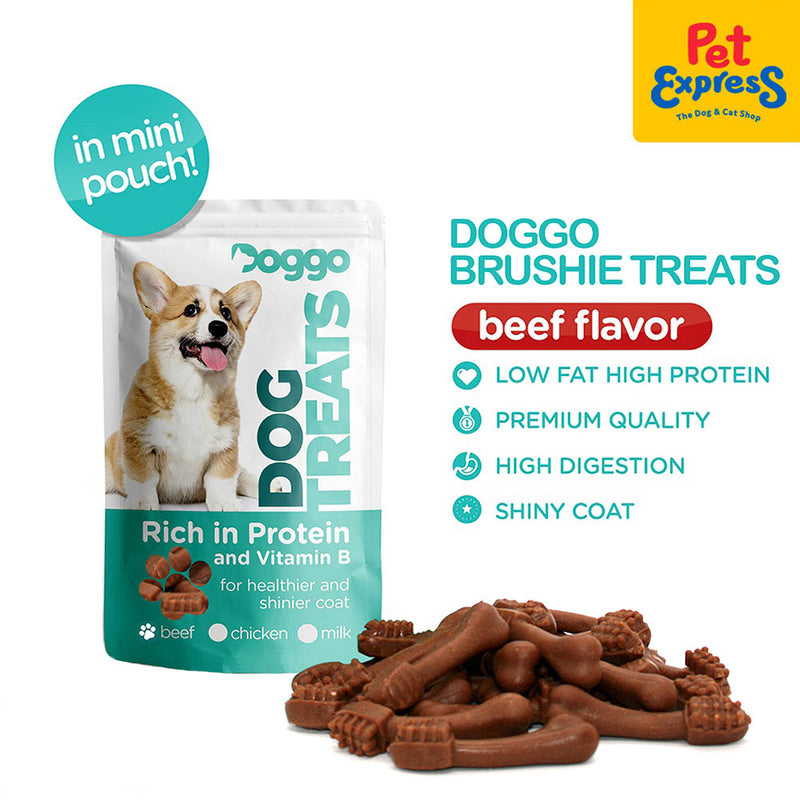 Doggo Brushie Dog Treats Mini Pouch 80g