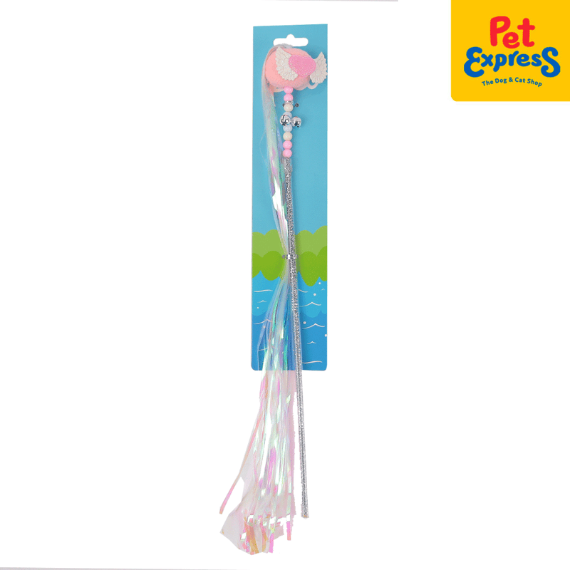 Approved Cat Stick Pompom with Wings and Tassel Cat Toy