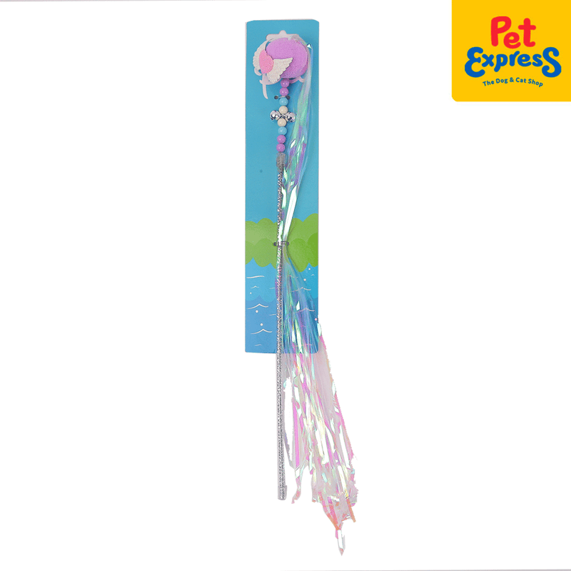 Approved Cat Stick Pompom with Wings and Tassel Cat Toy