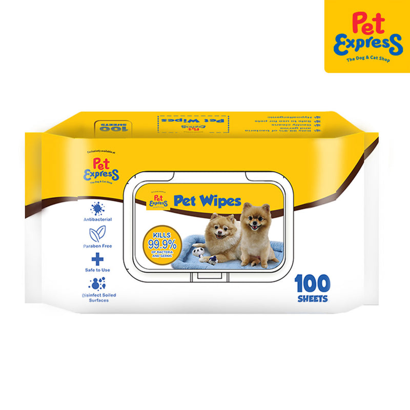 Pet Express Pet Wipes for Dogs and Cats 100s_front