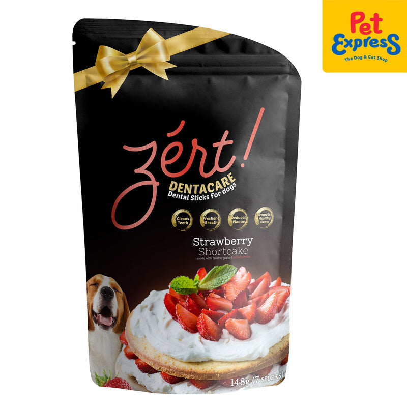 Zert Dentacare Strawberry Dog Treats 148g Pet Express