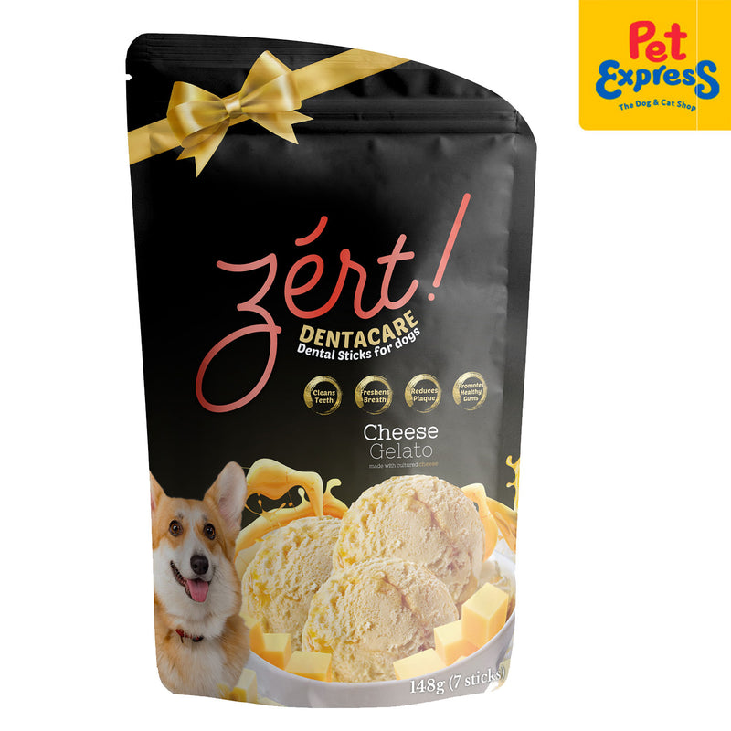 Zert Dentacare Cheese Gelato Dog Treats 148g_front