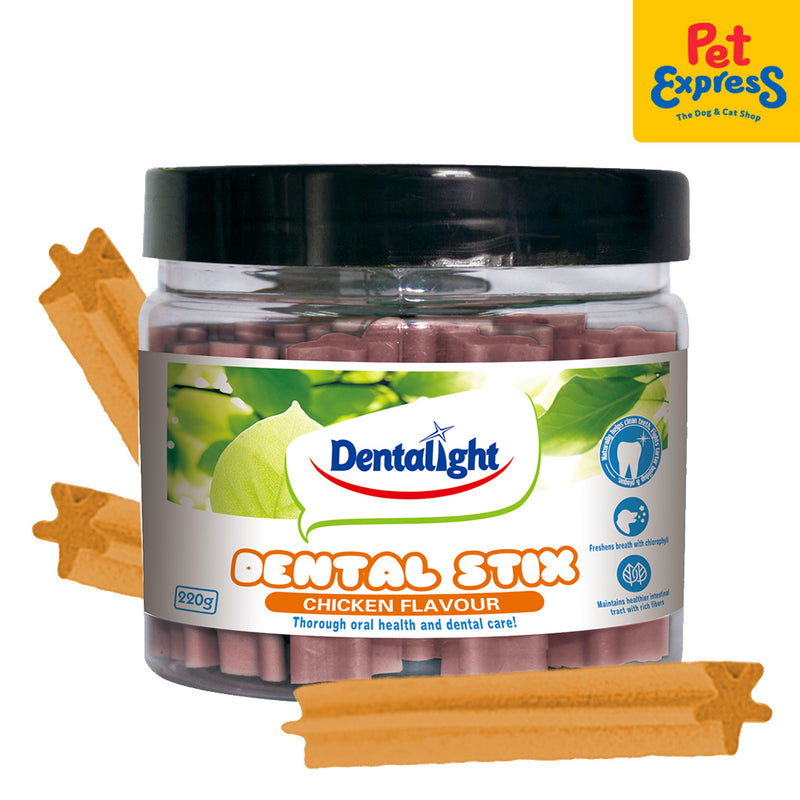 Dentalight Dental Stix Chicken Dog Treats 220g