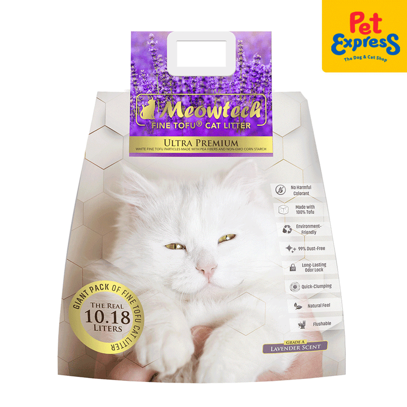 Meowtech Tofu Lavender Cat Litter 10.18L_front