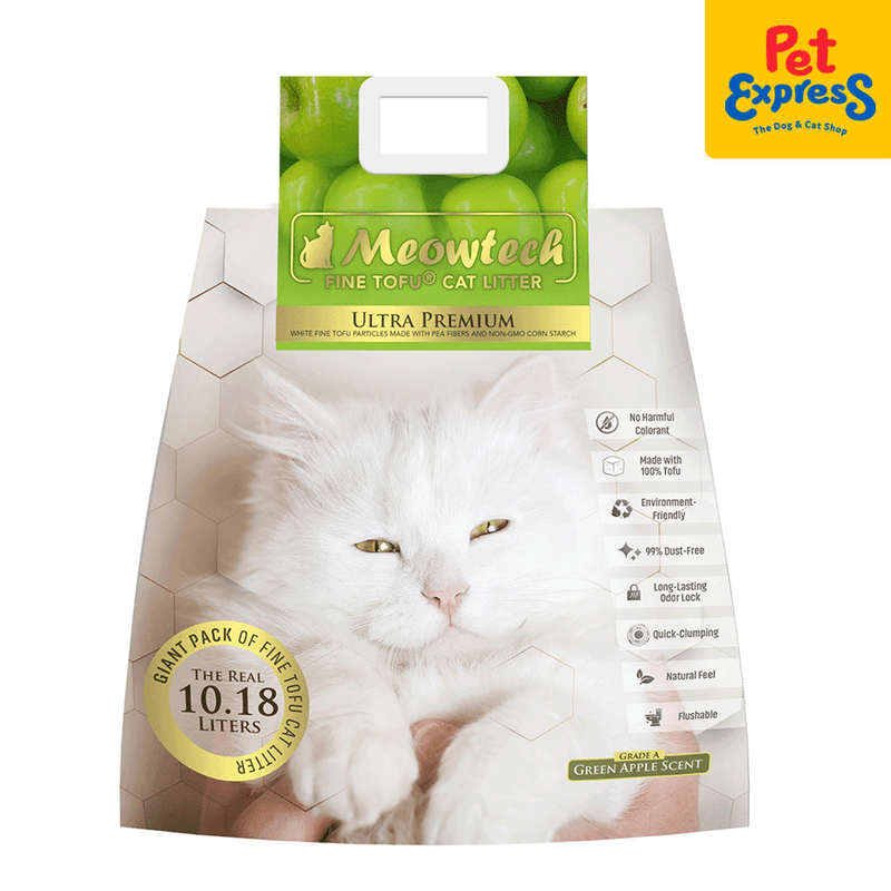Meowtech Tofu Green Apple Cat Litter 10.18L_front