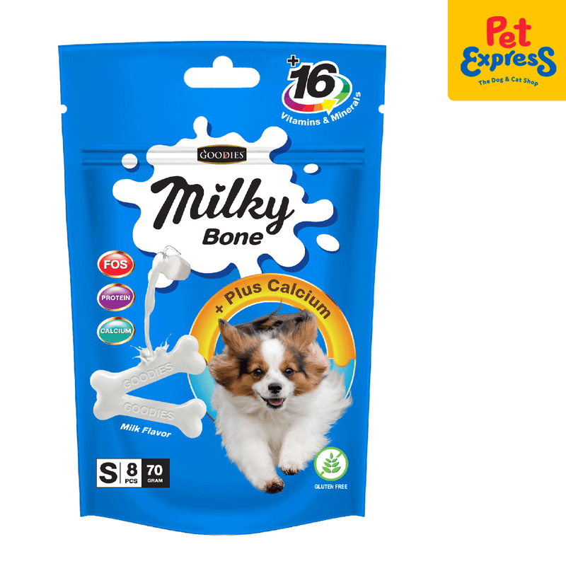 Goodies Milky Bone Milk Dog Treats 8s 70g_front