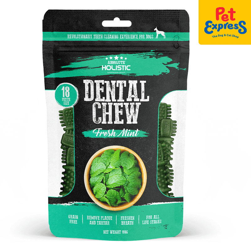 Absolute Holistic Dental Chew Mint Dog Treats 160g