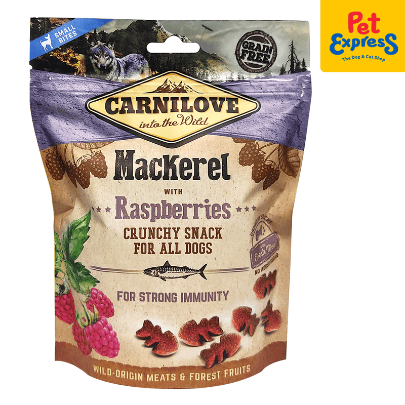Carnilove Crunchy Snack Mackerel with Raspberries Dog Treats 200g
