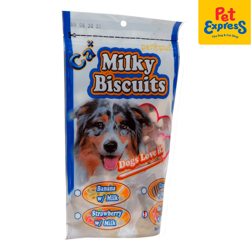 Pet Plus Calcium Milky Biscuit Beef and Milk Dog Treats_side