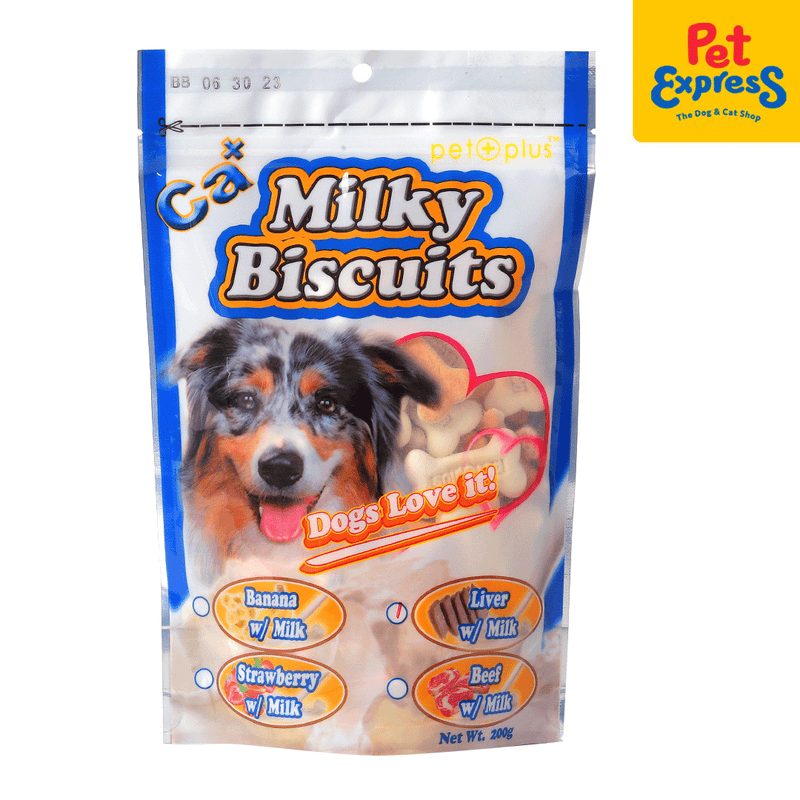 Pet Plus Calcium Milky Biscuit Liver and Milk Dog Treats_front