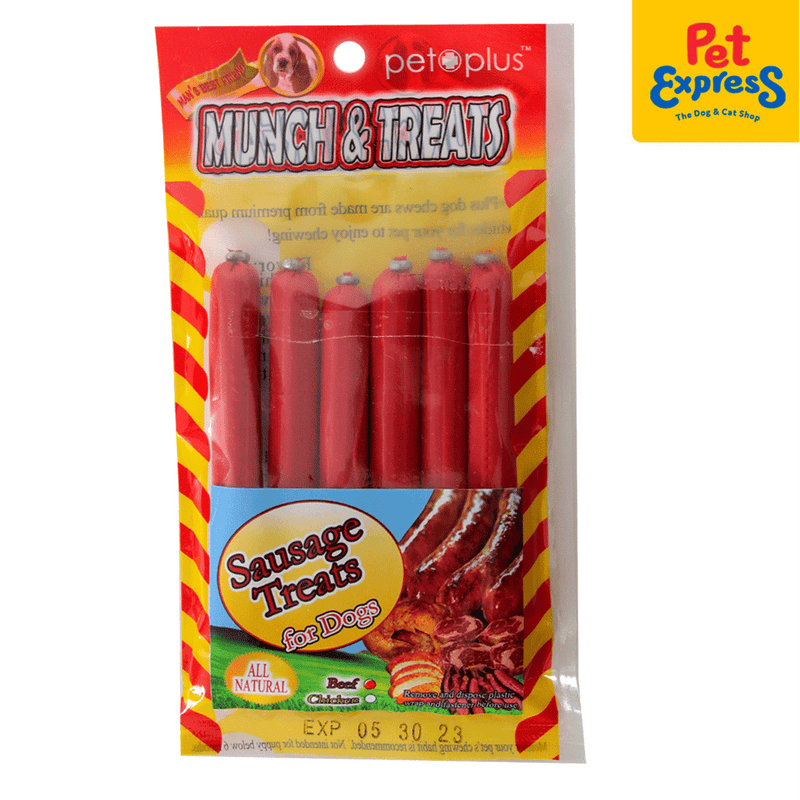 Pet Plus Munch and Treats Sausage Beef Dog Treats_front