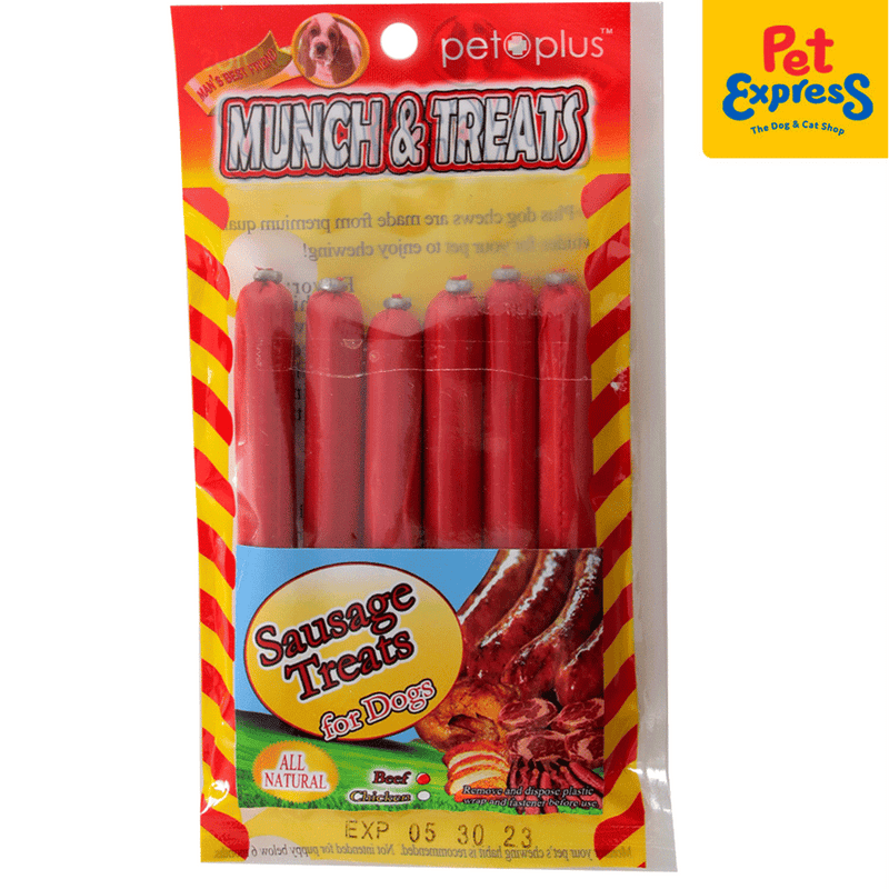 Pet Plus Munch and Treats Sausage Beef Dog Treats_zoom