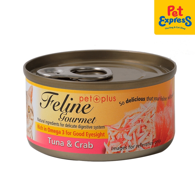 Feline Gourmet Tuna and Crab Wet Cat Food 80g 6 cans