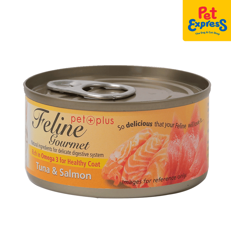 Feline Gourmet Tuna and Salmon Wet Cat Food 80g_side