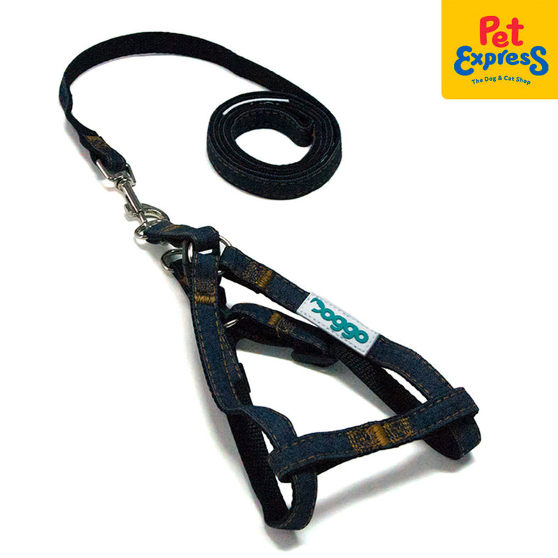 Doggo Denim Strong Harness Extra Small Black