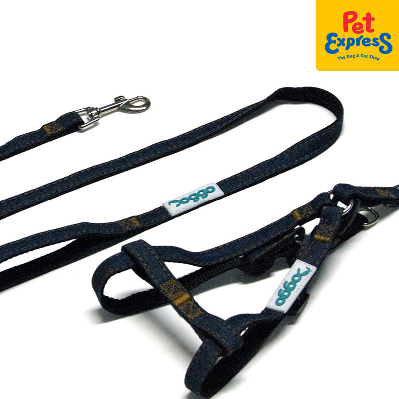 Doggo Denim Strong Harness Extra Small Black