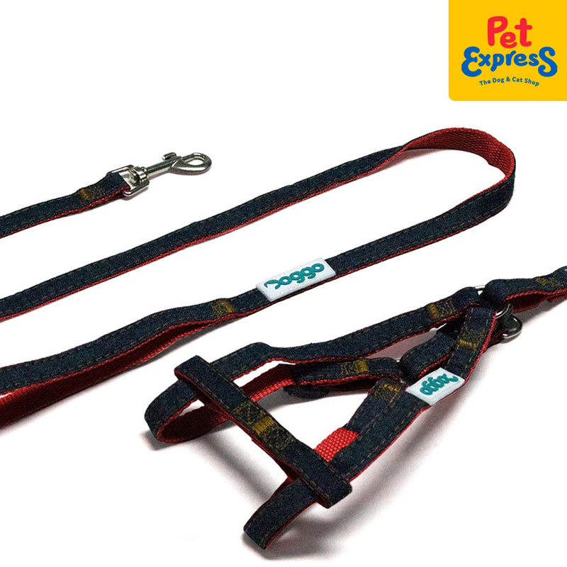 Doggo Denim Strong Harness Extra Small Red