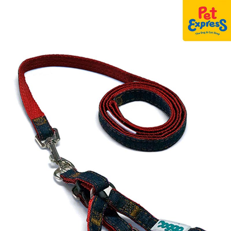 Doggo Denim Strong Harness Extra Small Red