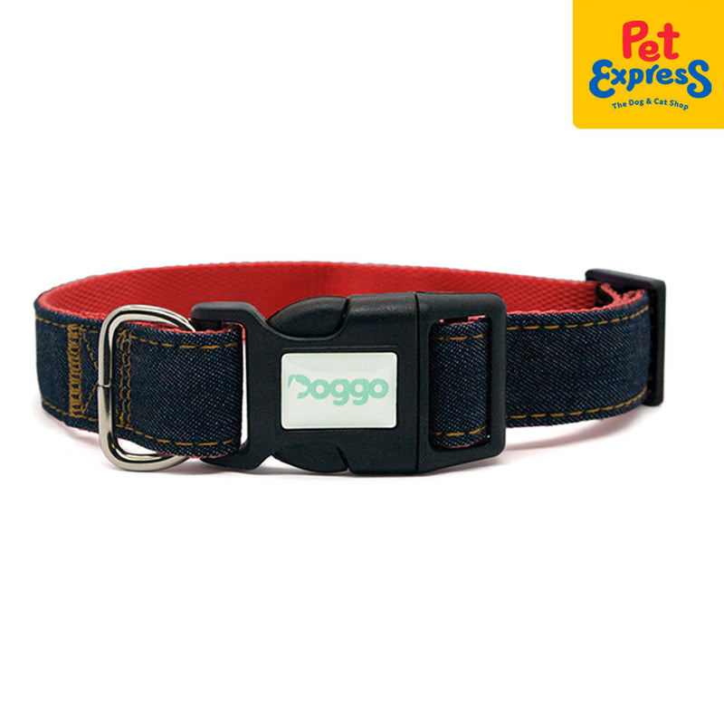 Doggo Denim Collar Small Red