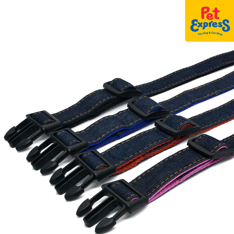 Doggo Denim Collar Small Red